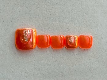 ネイルサロン ブランロール 三軒茶屋店(Blanl'or)/シロップオレンジニュアンス