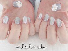 サク(saku)/ゆきだるまネイル