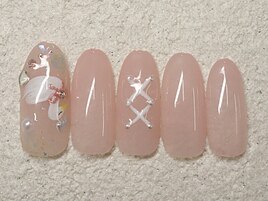 4月の新作804q2スワンネイル