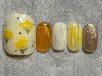 カラネイル 南森町店(calla nail)/ニュアンス　お花