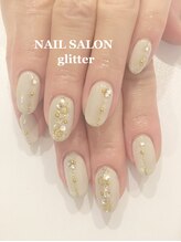 ネイルサロン グリッター(NAIL SALON glitter)/大人グレージュネイル