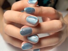 サロンドフォーエイチ(salon de 4H)/ショートネイルにギャラクシー★