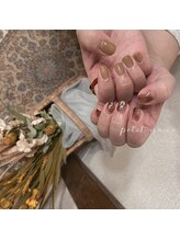 プチナノ(petitnano)/ワンカラーもやもや塗りネイル