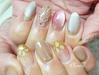エーケーネイル(AKnail)/定額A/アシンメトリー
