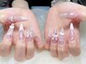 【人気No.1 アクリルスカルプ】150分 10本アート持ち込み・パーツやり放題