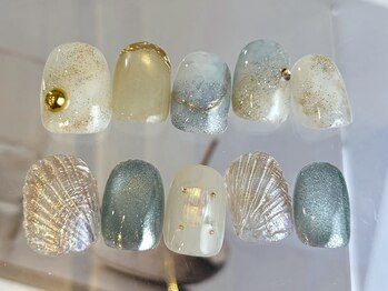 アイネイルズ 池袋店(I-nails)の写真/季節感のあるトレンドデザイン☆Seaside collection.初回￥9000(オフケア込)/再来￥9500(オフ代別途)[池袋]
