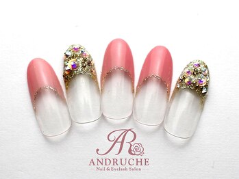アンドルーチェ 芦屋モンテメール店(ANDRUCHE)/ビジューネイル/クリアネイル