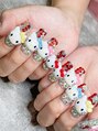 エムネイル(M-Nail)&nbsp;ロングスカルプ★キラキラネイル★キャラクター3Dも得意です♪