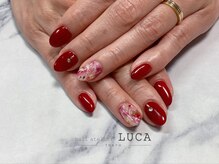 ネイルアトリエルカ(nail atelier LUCA)/M-699 ボルドー大理石ネイル