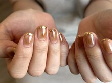 アールネイル(r.nail)/ニュアンス×ミラーフレンチ