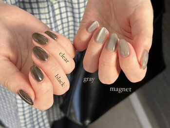 サロンモワ(salon mowa)/clear black × gray magnet