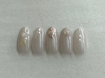 ネイルサロン ブランロール 三軒茶屋店(Blanl'or)/ベージュカラー×天然石