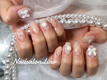 リノ(Lino)/レース×ドットネイル