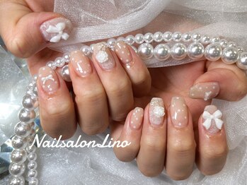 リノ(Lino)/レース×ドットネイル