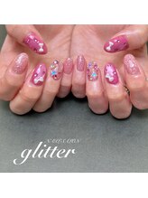 ネイルサロン グリッター(NAIL SALON glitter)/春リボンネイル