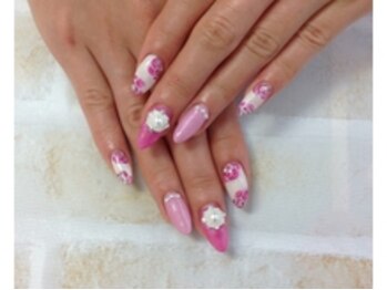 ネイルサロン ビューティーマジック 川口店/手書きフラワー