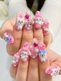エムネイル(M-Nail)&nbsp;ゴテゴテ派手可愛い地雷系ネイルも得意です♪3D事前ご予約必須♪