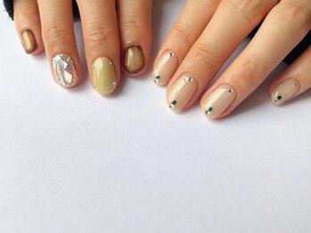 アイネイルズ 梅田店(I nails)/個性派アシメデザイン¥10700