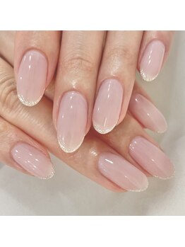 ライフネイル(Life Nail)/¥9,350 ワンカラー&ラメライン　