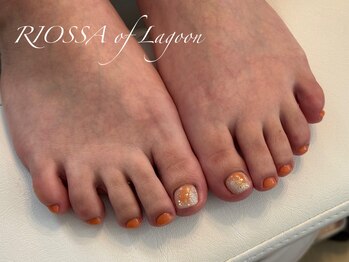 リオッサ オブ ラグーン(RIOSSA of Lagoon)/オレンジニュアンスフットネイル