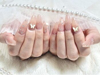 ミニョン(Minyon)の写真/リボン・ハートたっぷり♪姫かわパーツネイルが人気の韓国ネイル/ワンホンネイル特化サロン★