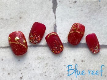 ネイルアンドまつげエクステ ブルーリーフ 四谷三丁目店(Blue Reef)/レッドネイル