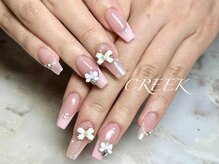 クリーク(CREEK)/リボンビジューピンクフレンチ