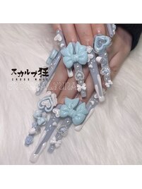 水色量産型2枚MAXネイル