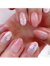 ネイルサロン キュア(Cure)/上品大人フラワーネイル