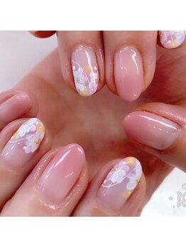 ネイルサロン キュア(Cure)/上品大人フラワーネイル