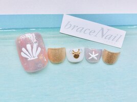 シェル×フットネイル