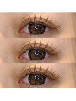 ラプレ(Lapule)/フラットラッシュ140本ブラウン