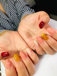 クリアなぷっくりネイル