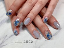 ネイルアトリエルカ(nail atelier LUCA)/M-818 ネイビーニュアンスネイル
