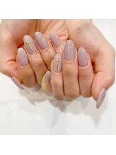 カリスボーテ 関本店/ワンカラーネイル¥4800+パーツ