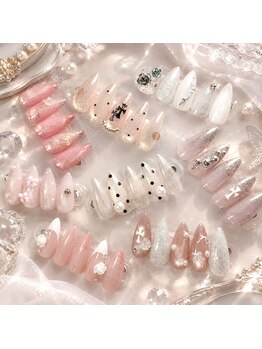 リエイトネイル(Re:eight nail)の写真/[ワンホン定額コース]ワンホンデザインに自信あり!豊富なサンプルから選べる*デザインに迷う方にもオススメ