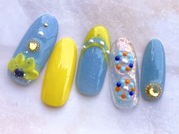 ターラ(Tara)/カジュアルフラワーネイル