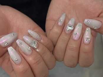 モカ 心斎橋(moca by Lee)/【Aina】ピンクオーロラネイル