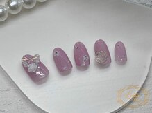 ラスターネイル(Luster nail)/お花とリボンのネイル♪
