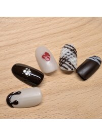 バレンタインネイル