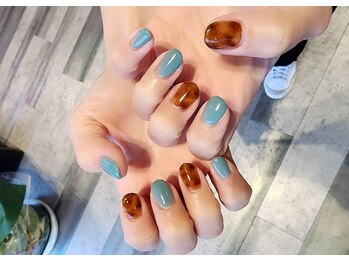 アミックスネイル(Amix nail)/べっ甲ニュアンス