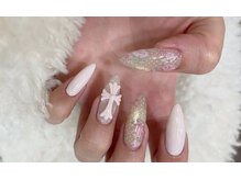 ネイルアンドアイラッシュスタジオ シュシュ(chouchou)/クロスモチーフ×お花柄