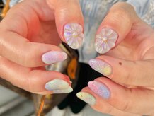 シェリーラメール 渋谷(cherielamer)/ぷっくりフラワーnail ￥7680