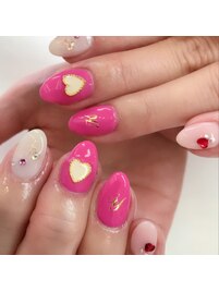 ガーリーハートネイル