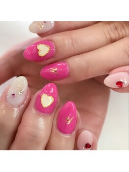 ネイルサロン キュア(Cure)/ガーリーハートネイル
