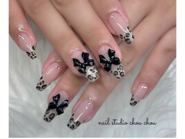 レオパードフレンチ×リボン