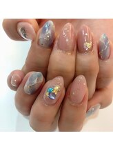 グラマラス アンジェアイ 荻窪店(glamourous ange eye)/大理石ネイル
