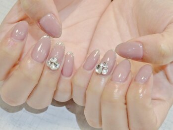 ラルネイル 大宮(Lull. nail)/*ピンク*Vカット*