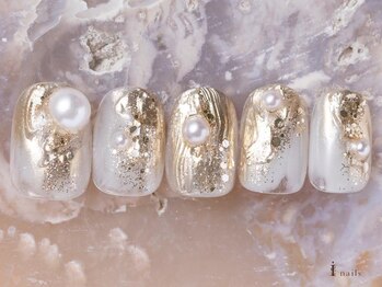 アイネイルズ 吉祥寺店(I nails)/ホワイトゴールドパールネイル