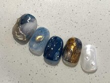 アイネイルズ 池袋店(I-nails)/くすみブルーニュアンス